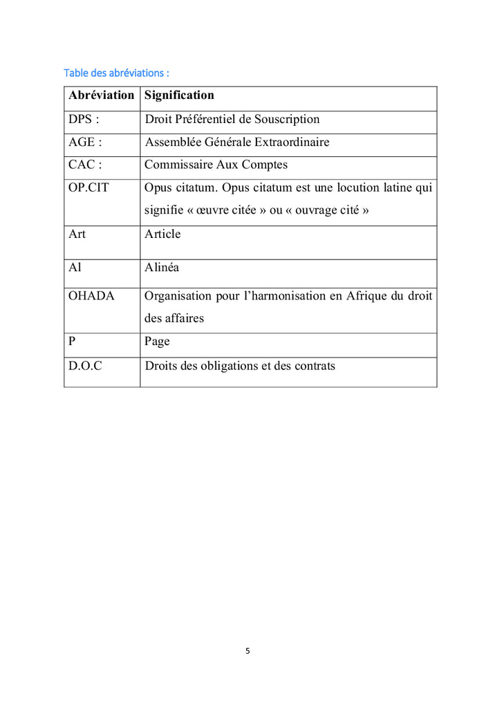 Le droit préférentiel de souscription