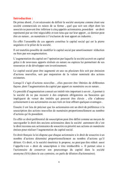 Le droit préférentiel de souscription