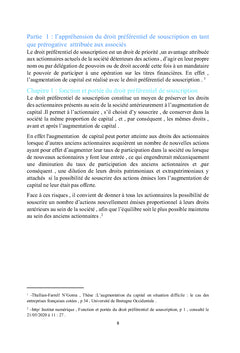 Le droit préférentiel de souscription