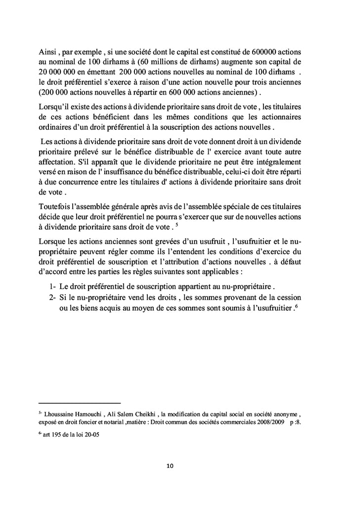 Le droit préférentiel de souscription