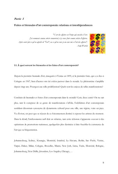 Foires et biennales d'art contemporain