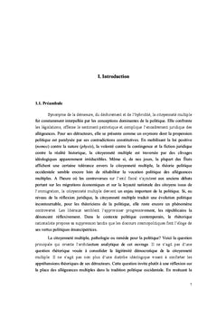 La citoyennete multiple et les genealogies de la citoyennete