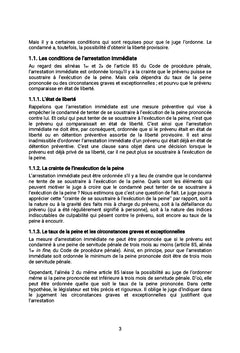 L'EXÉCUTION DE LA MESURE D'ARRESTATION IMMÉDIATE