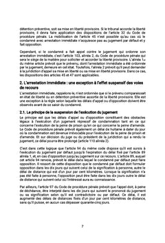 L'EXÉCUTION DE LA MESURE D'ARRESTATION IMMÉDIATE