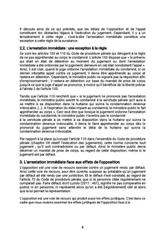 L'EXÉCUTION DE LA MESURE D'ARRESTATION IMMÉDIATE