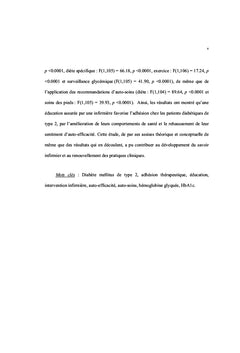 Effets education infirmiere sur l'adhesion therapeutique des DT2-Liban