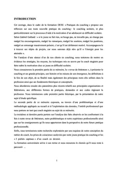 Processus d'aide à la motivation dans le cadre d'un coaching scolaire