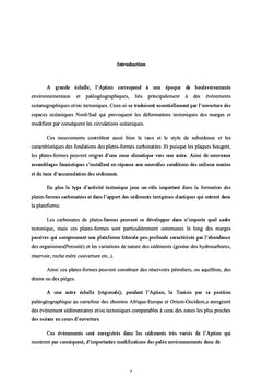 Microbiostratigraphie, sédimentologie de la formation Serdj