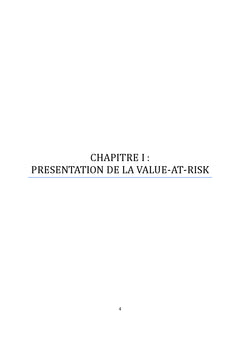 Etude comparative des méthodes de calcul de la Value-At-Risk