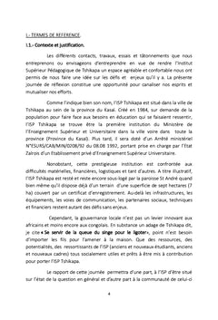 Booster l'avenir de l'ISP TSHIKAPA à travers la gouvernance locale