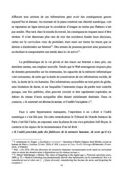 Le droit à l'oubli numérique: bilan et perspectives