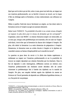 Le devenir professionnel des diplômes universitaires