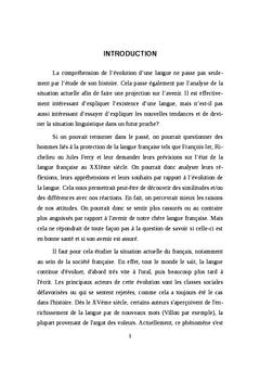 Quel avenir pour le français?