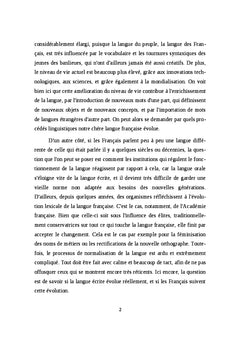 Quel avenir pour le français?