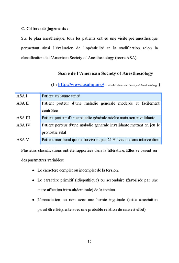 La torsion du grand epiploon: Diagnostic et traitement