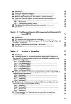 Etude vibratoire des structures en materiaux composites
