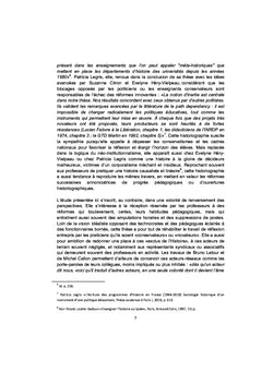 Les professeurs et l'enseignement de l'Histoire