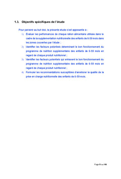 Efficacite comparee des produits nutritionnels Supercereal/Plumpy Sup