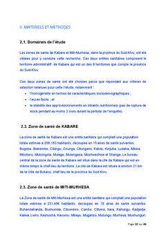Efficacite comparee des produits nutritionnels Supercereal/Plumpy Sup