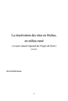 La reactivation des sites en friches, en milieu rural