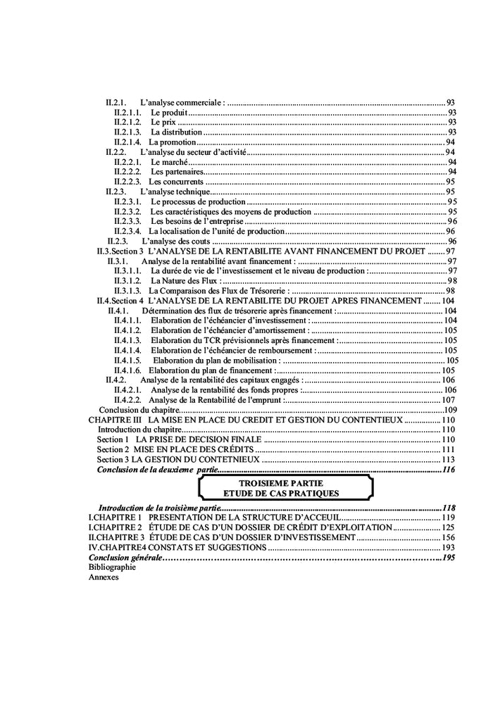 Principes et modalites du Financement bancaire