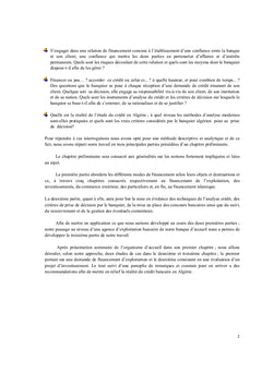 Principes et modalites du Financement bancaire