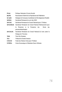 Analyse cadre juridique/institutionnel Burkina Faso protection enfant