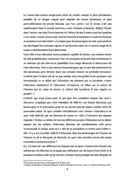 La contre-éducation dans Les Liaisons Dangereuses