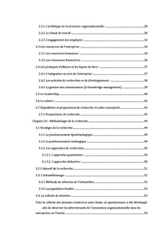 Les facteurs déterminants de l'innovation organisationnelles