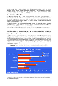 Intégration du VIH et SIDA au processus macroéconomique en RCA