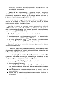 Divergences de traduction des termes touristiques fr-esp-fr