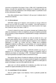 Divergences de traduction des termes touristiques fr-esp-fr