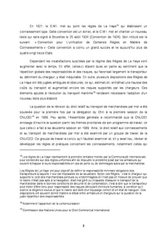 La Responsabilite du Transporteur de Marchandises par Mer selon les RH