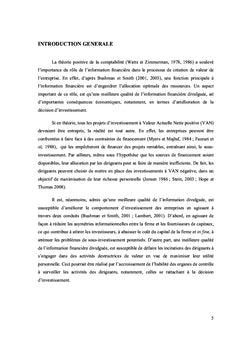 L'Impact de la Qualite du Resultat Comptable