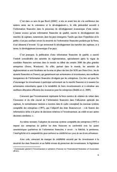 L'Impact de la Qualite du Resultat Comptable