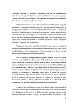 L'Impact de la Qualite du Resultat Comptable