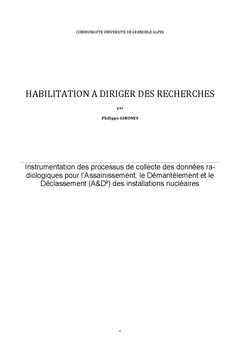 Instrumentation des processus en Assainissement Démantèlement