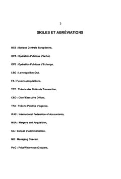 Fusions & Acquisitions et Gouvernance