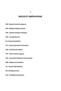 Fusions & Acquisitions et Gouvernance