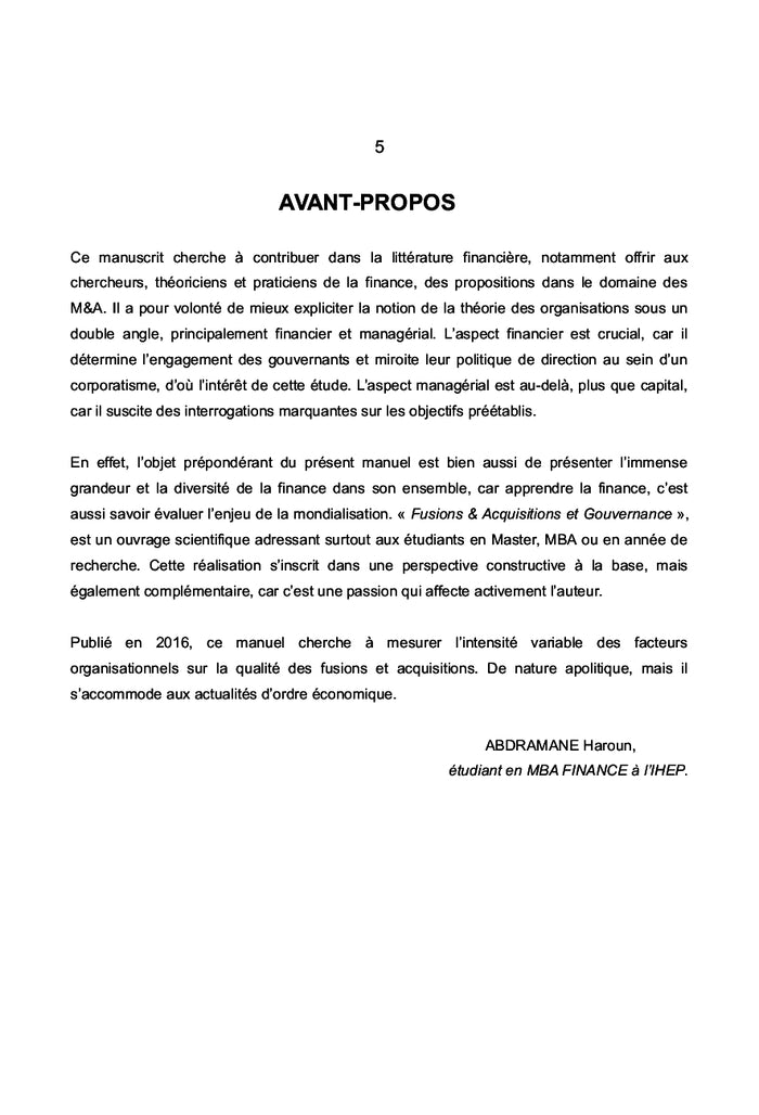 Fusions & Acquisitions et Gouvernance