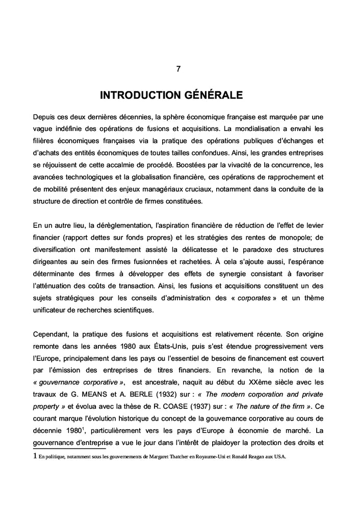 Fusions & Acquisitions et Gouvernance