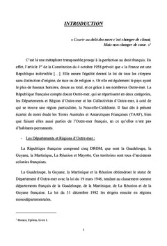 L'adaptabilite du droit de la concurrence aux Outre-mer