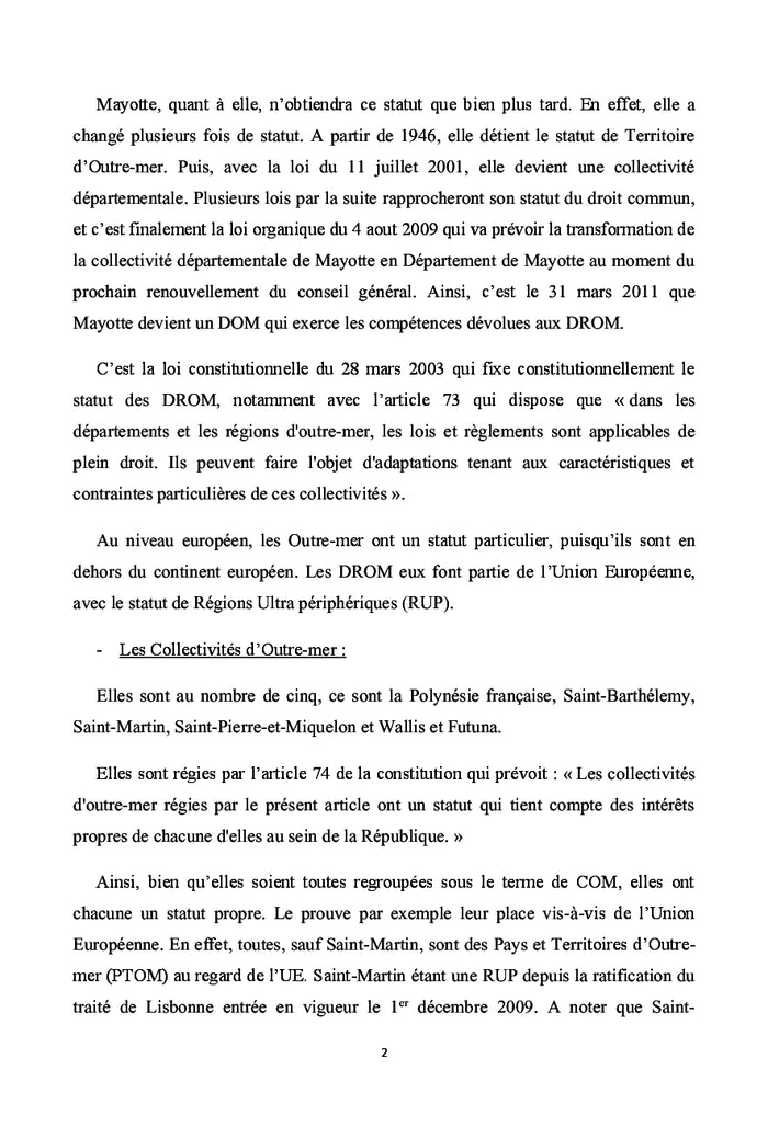 L'adaptabilite du droit de la concurrence aux Outre-mer