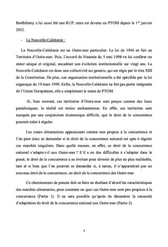 L'adaptabilite du droit de la concurrence aux Outre-mer