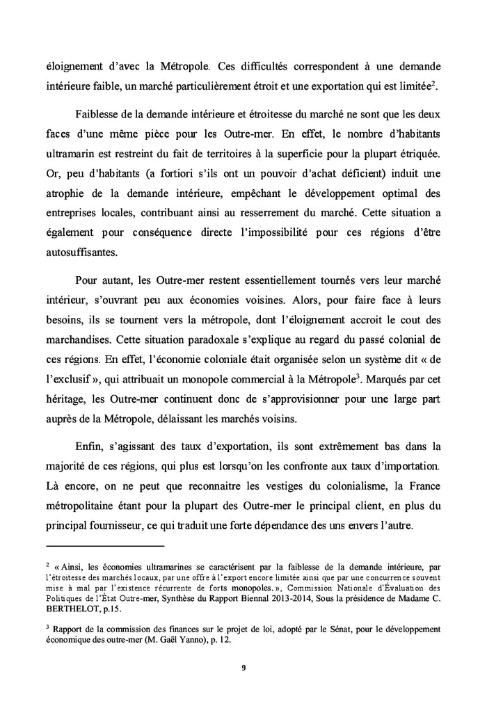 L'adaptabilite du droit de la concurrence aux Outre-mer