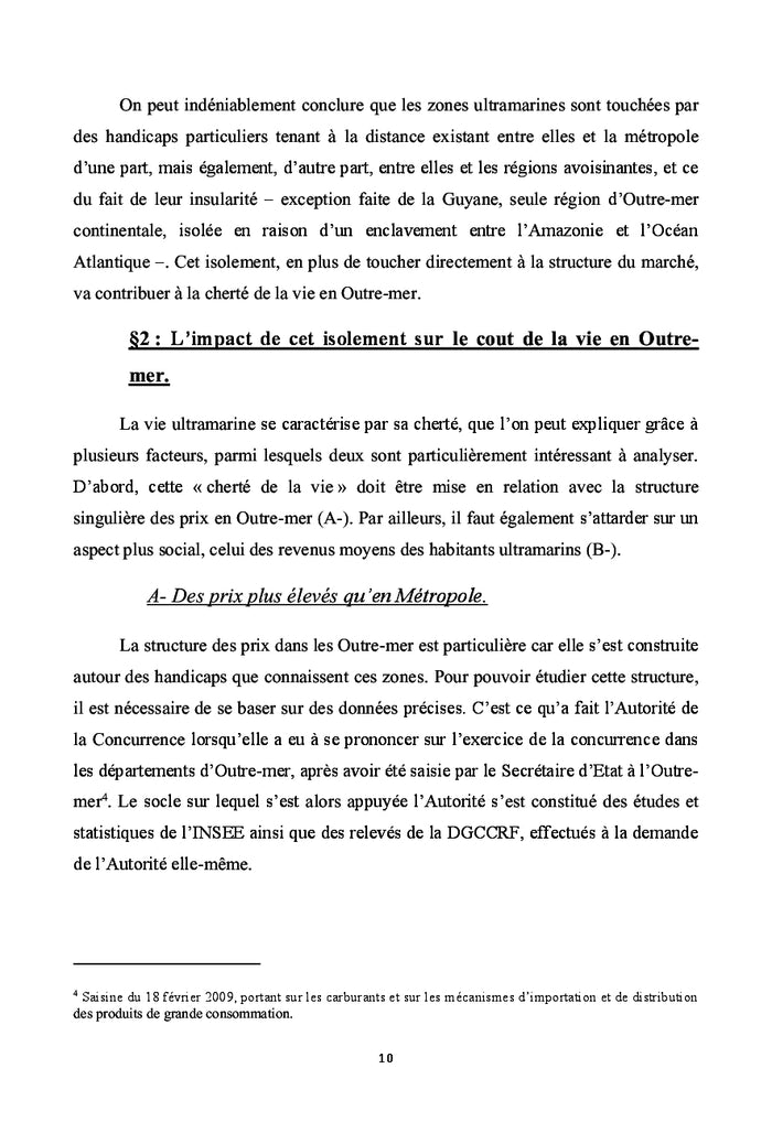 L'adaptabilite du droit de la concurrence aux Outre-mer