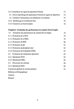 Etude de l'efficacité de la station d'épuration Enviro-Septic