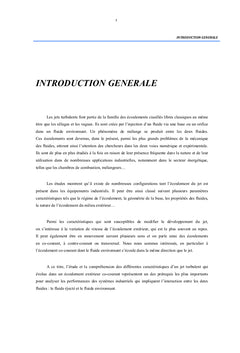 Modélisation numérique d'un jet plan turbulent en co-courant dirigé
