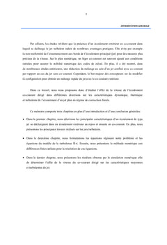 Modélisation numérique d'un jet plan turbulent en co-courant dirigé