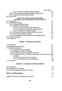 Etude du comportement statique et dynamique des plaques FGM epaisses